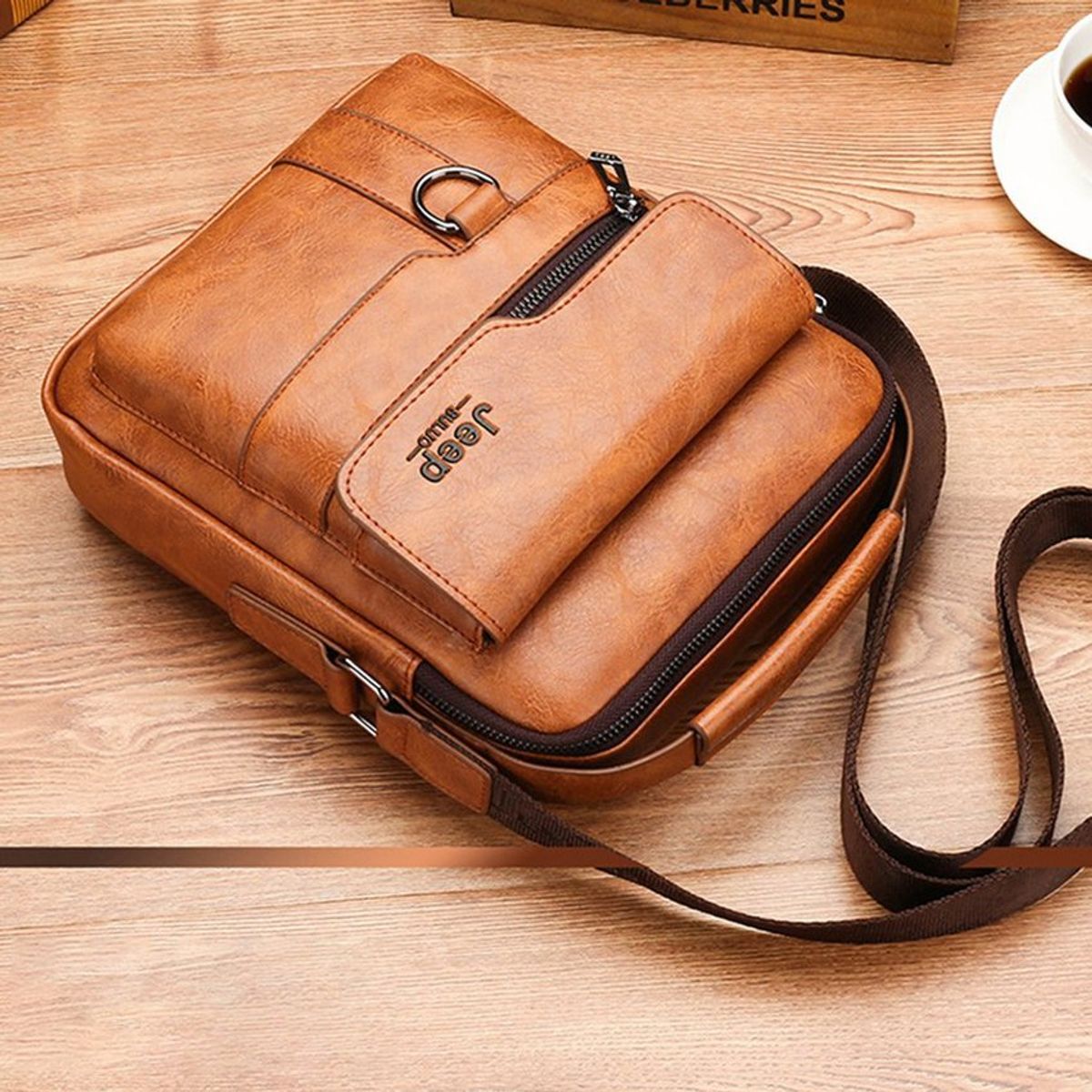 VATYERTY - Jeep vintage - bolso bandolera para hombre color caqui