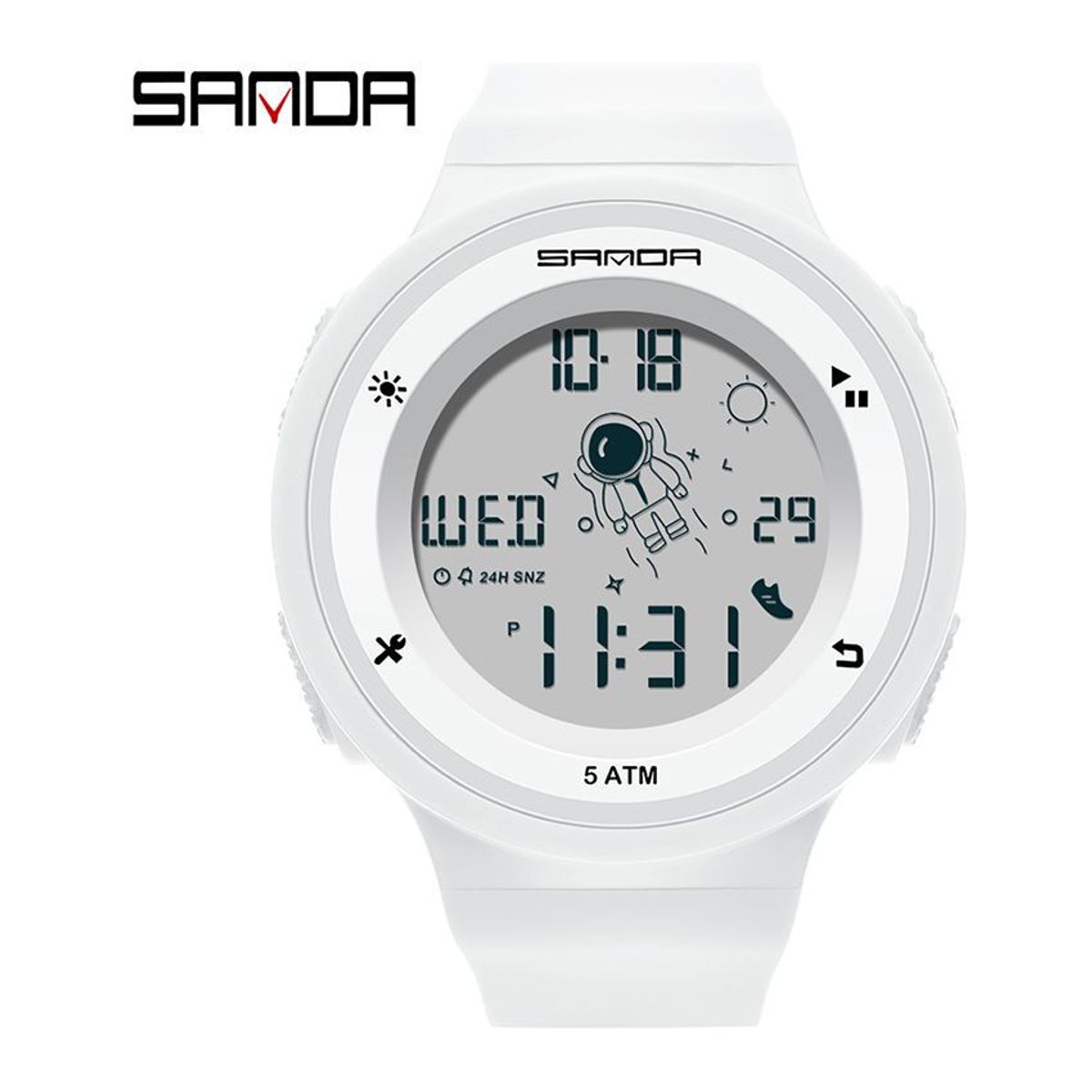 VATYERTY - Sanda 2121 reloj impermeable astronaut element blanco