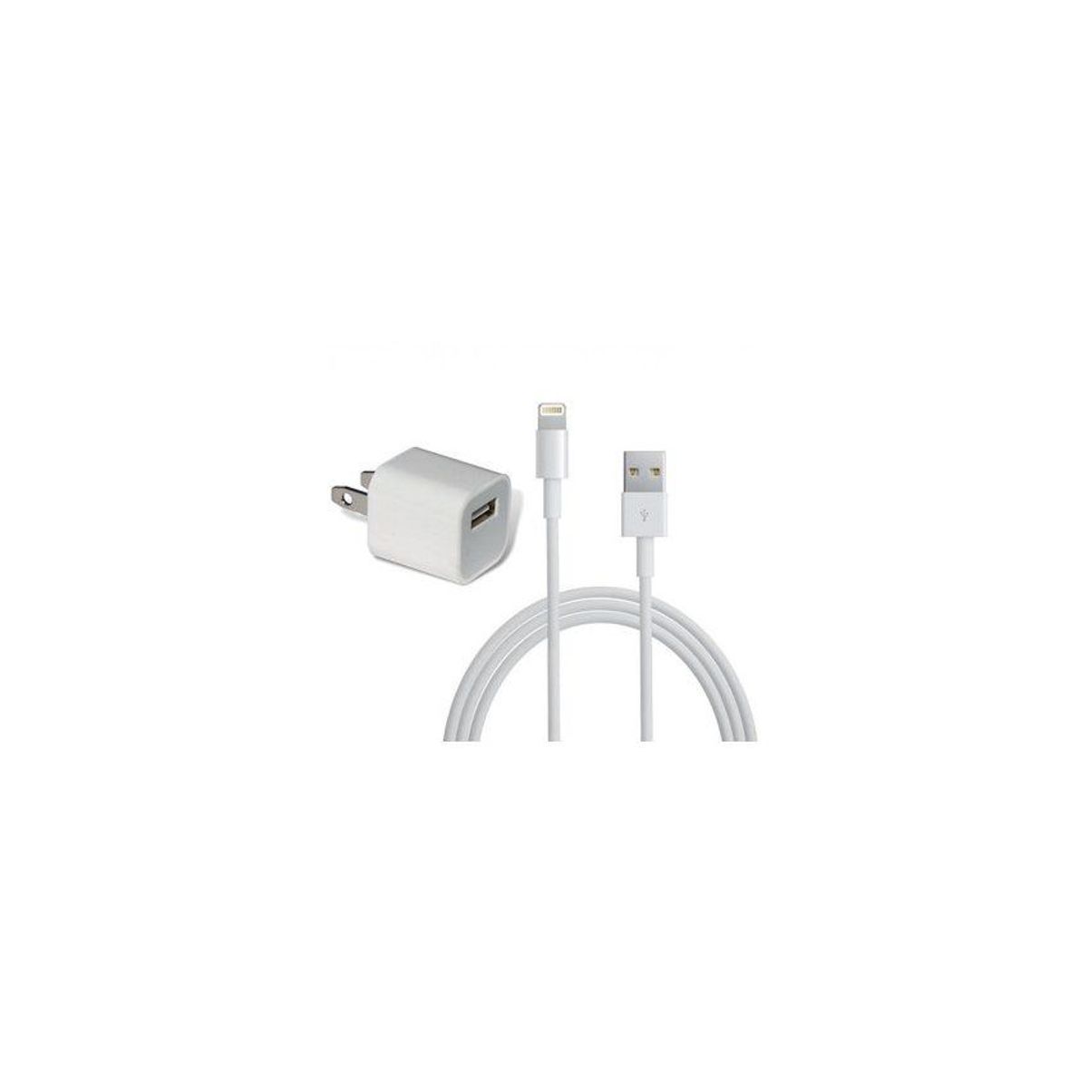 GENERICO - Cargador 5w + Cable 1 Metro para Iphone 5 6 Caja Generico - Blanco