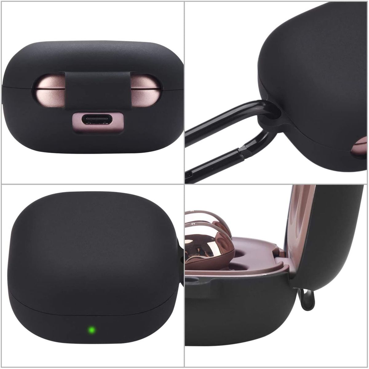 GENERICO - CASE Funda Para Samsung Galaxy Buds Fe / Buds 2 / Buds2 PRO - NEGRO