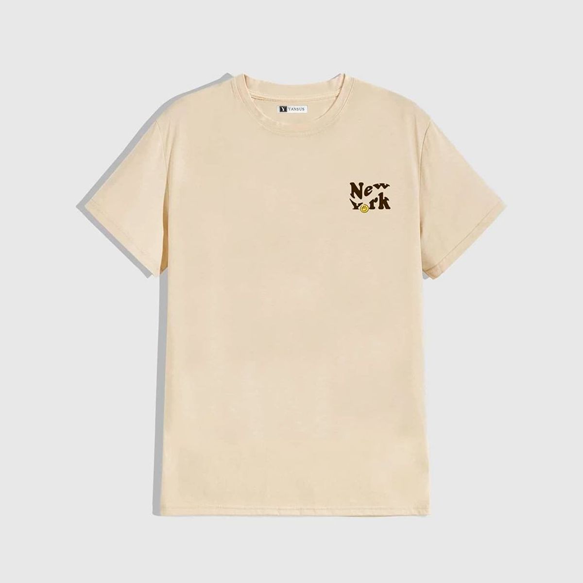 YANSUS - Polo Hombre Yansus Beige Estampado Letra