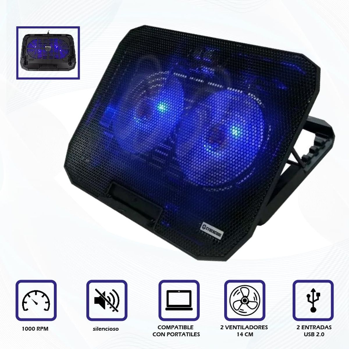 HALION - Cooler Para Laptop HA-73-2 Ventiladores