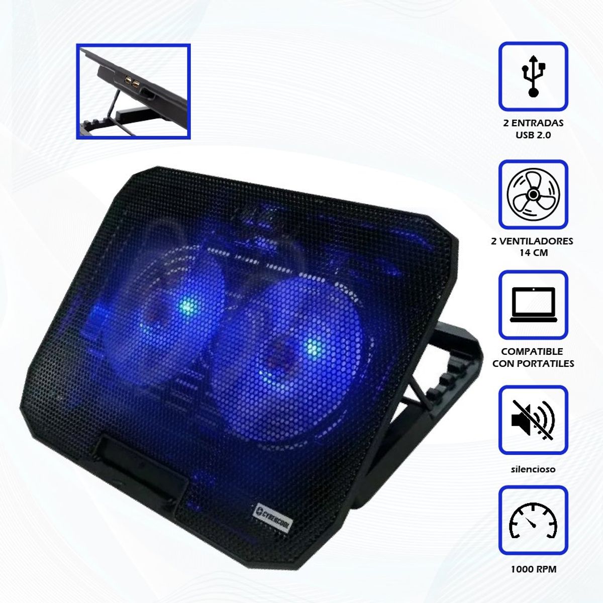 HALION - Cooler Para Laptop HA-73-2 Ventiladores