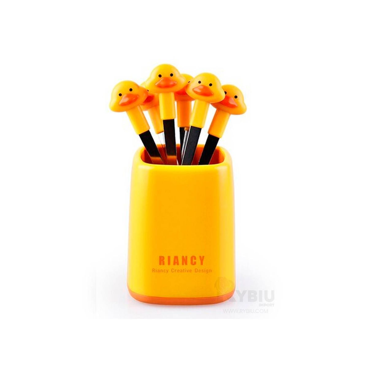 GENERICO - Set de Mini Tenedores Con Diseño de Pato Amarillo