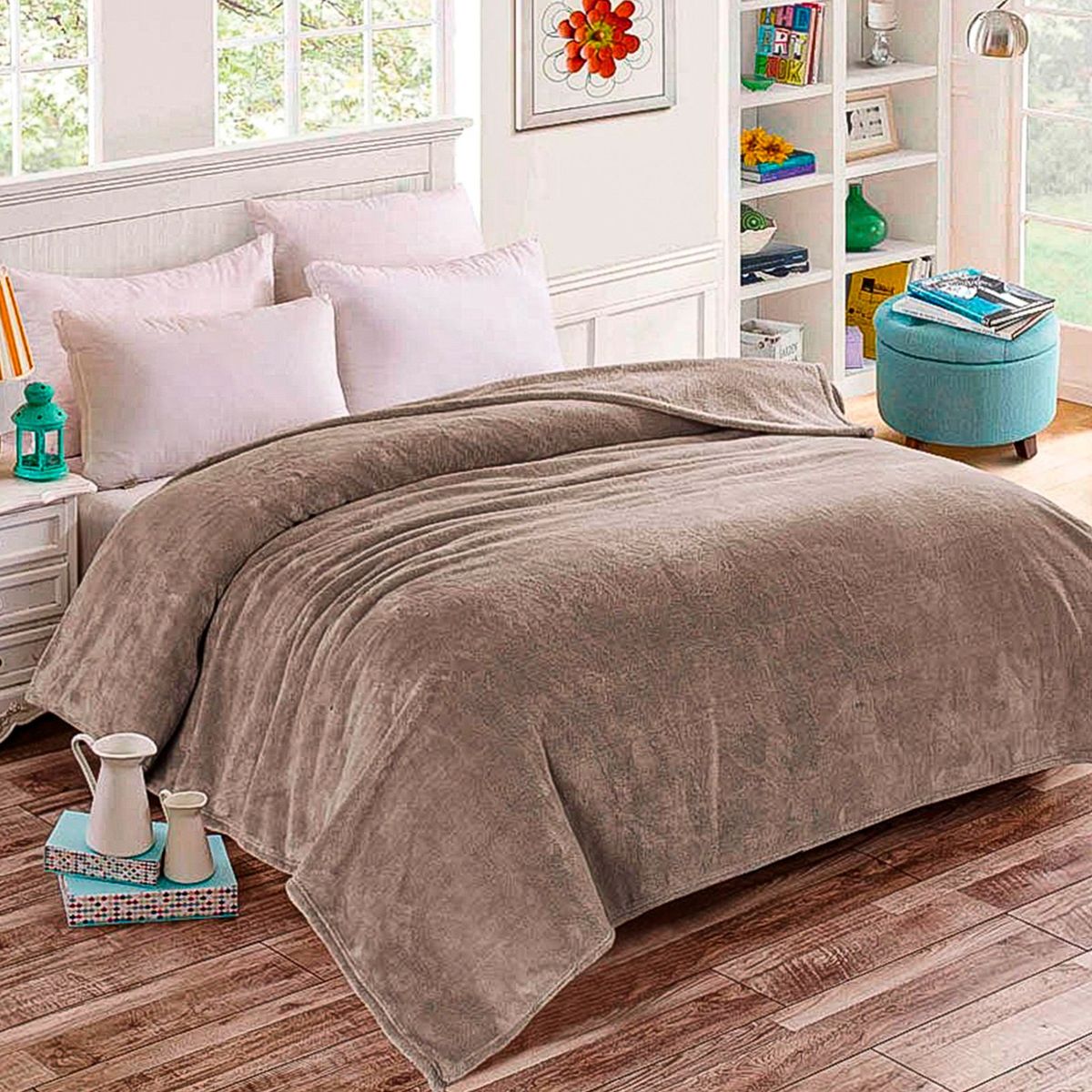 CASATEX - Manta Peluchón 2 plazas -  KAKI