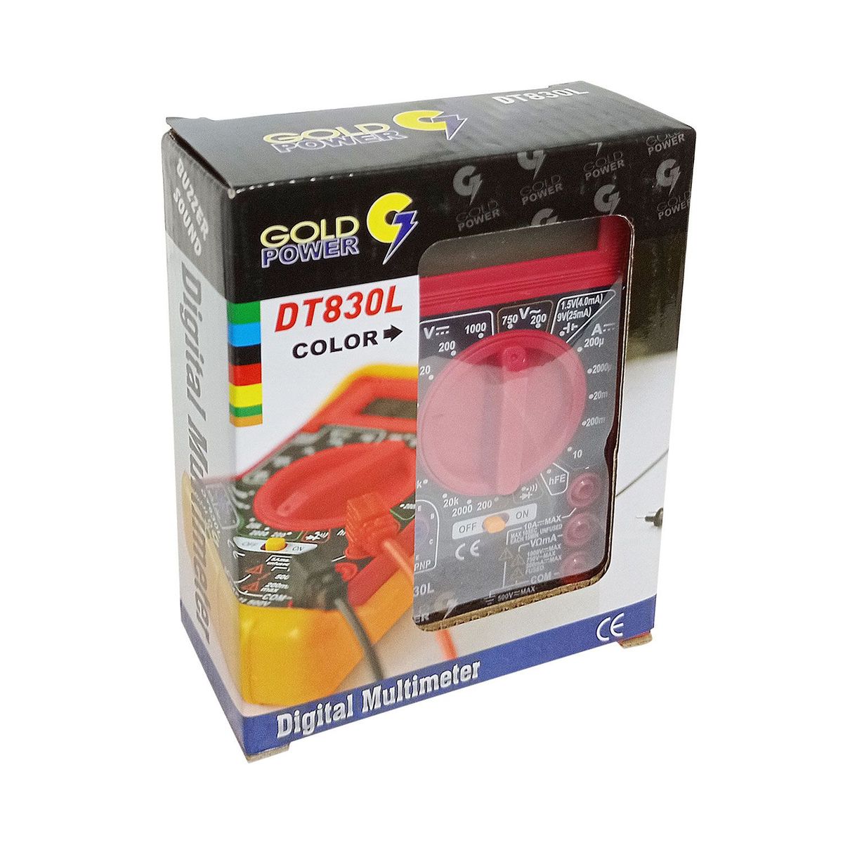 GENERICO - Multímetro Digital DT-830LRED GOLD POWER