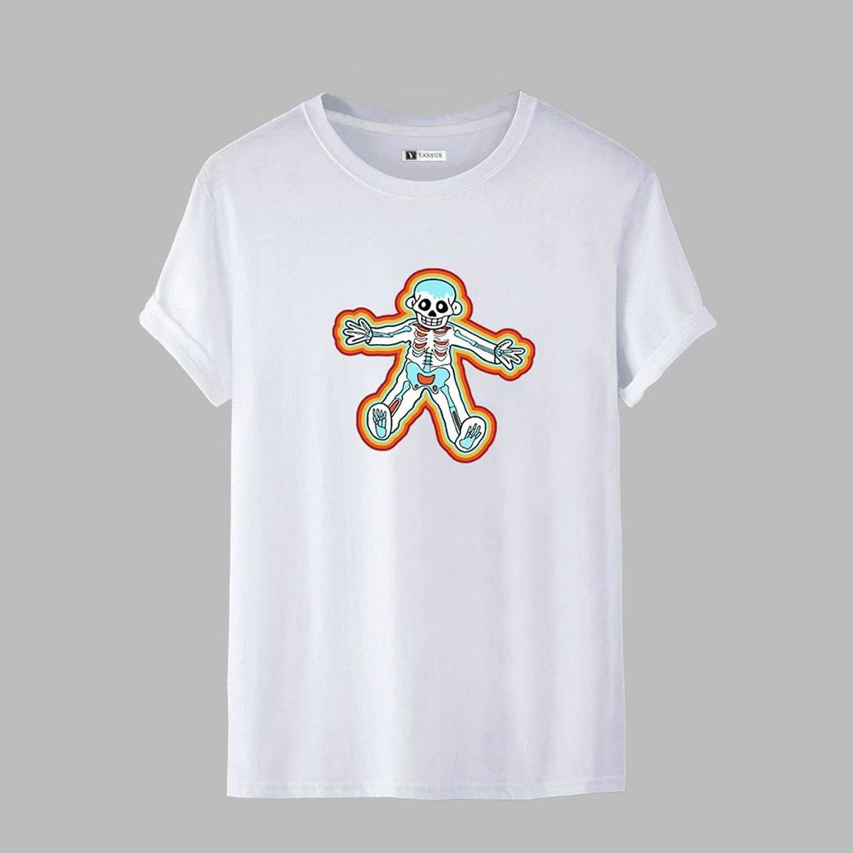 YANSUS - Polo Hombre Yansus Blanco Estampado