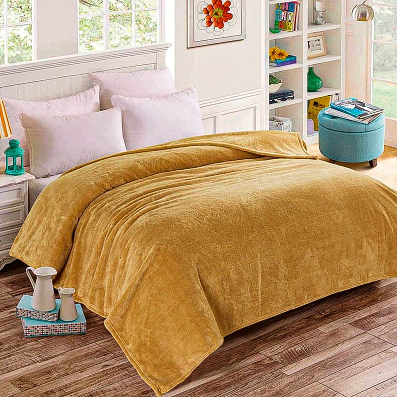 CASATEX - Manta Peluchón 2 plazas - DORADO