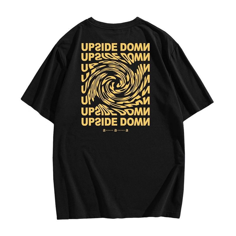 YANSUS - Polo Hombre Yansus Negro Estampado Letra