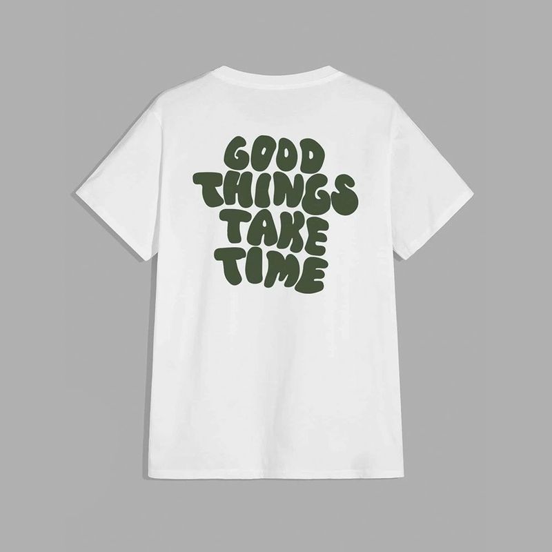 YANSUS - Polo Hombre Yansus Blanco Good Things Take Time
