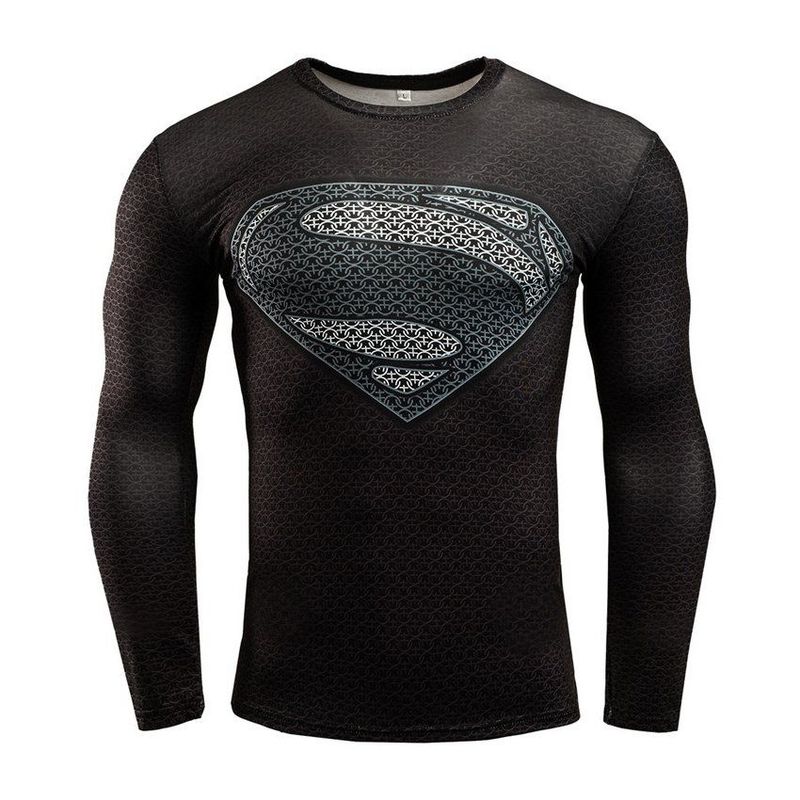 VATYERTY - Superman sport shirt hombres 3d imprimir camisetas de running - negro
