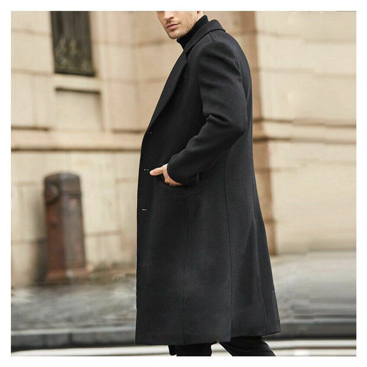 VATYERTY - Abrigo cortavientos lisa de otoño e invierno chaqueta para hombre