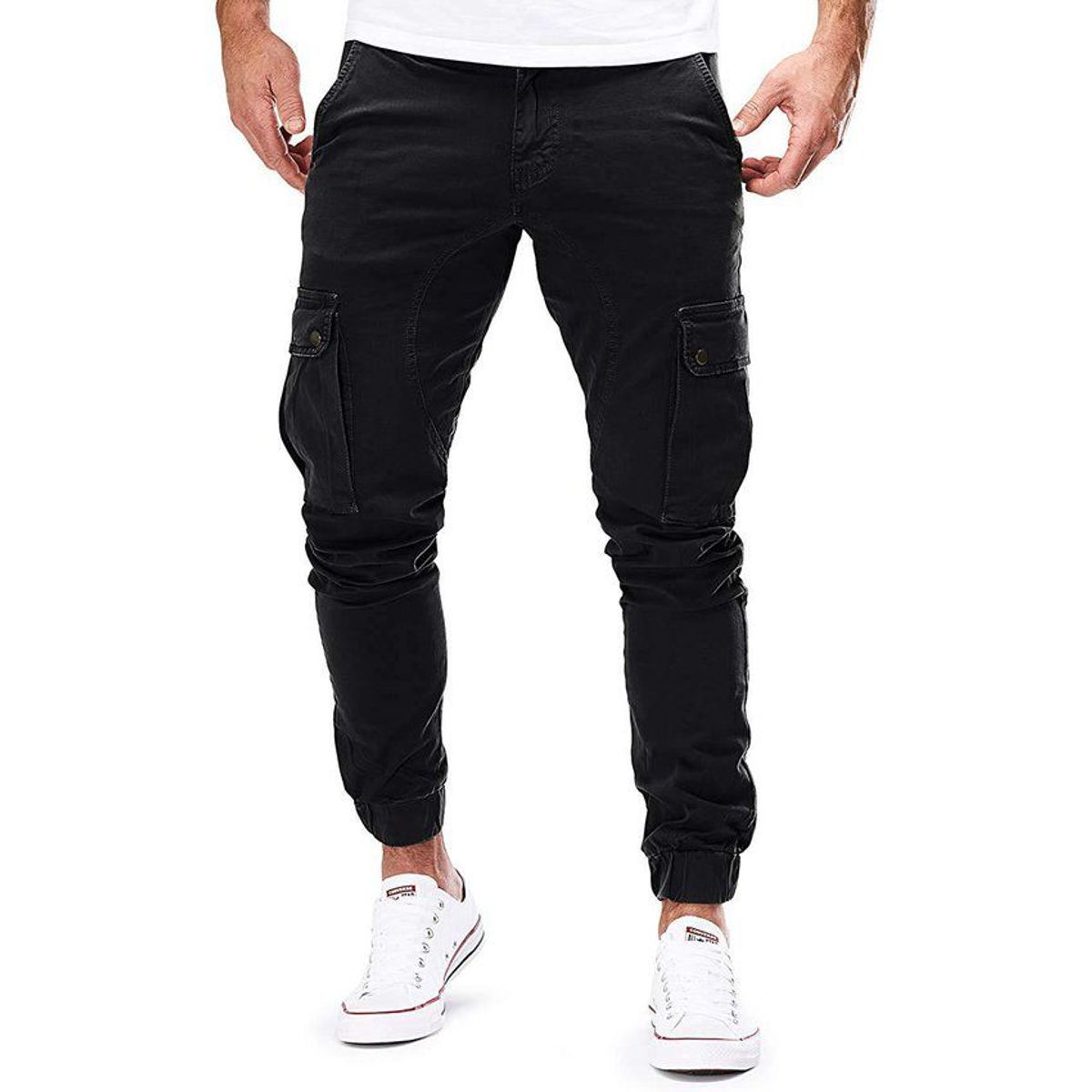 VATYERTY - Pantalón militar para hombre - Negro