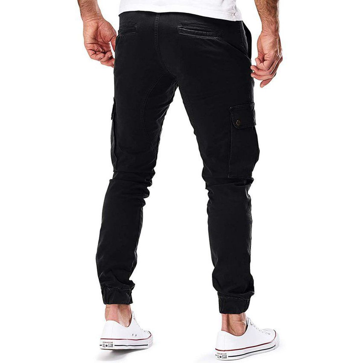 VATYERTY - Pantalón militar para hombre - Negro