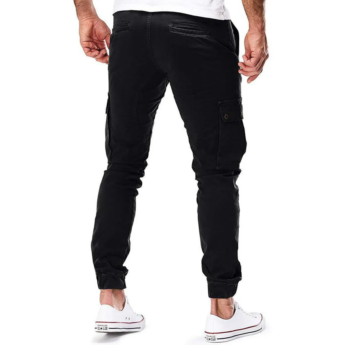VATYERTY - Pantalón militar para hombre - Negro