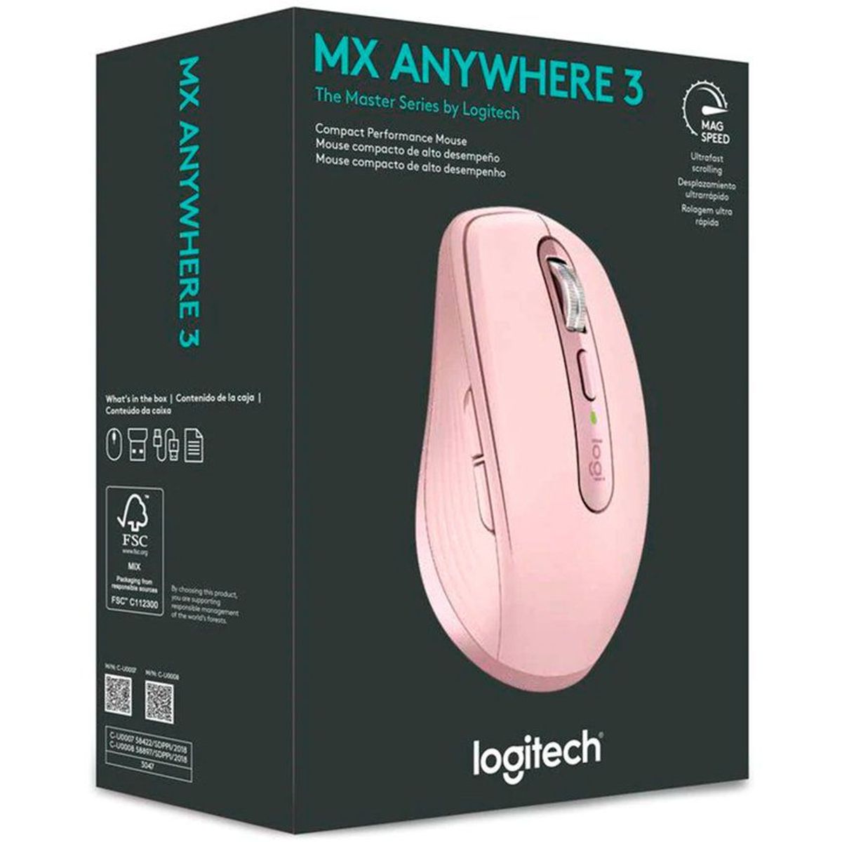 LOGITECH - MOUSE LOGITECH MX ANYWHERE 3 BLUETOOTH ROSE