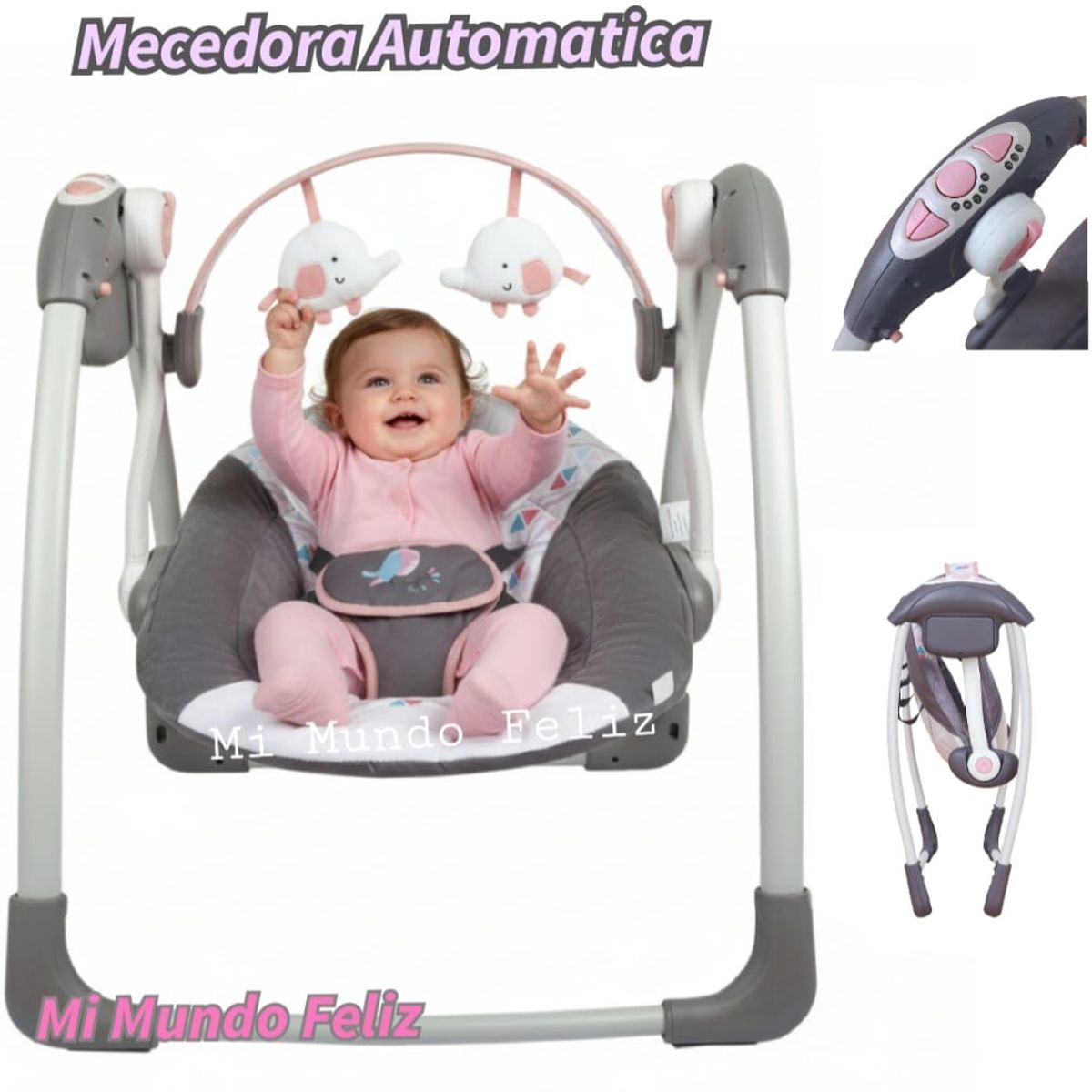 INFANTI - Silla Nido Swing para Bebe Musical Pink Infanti 2025