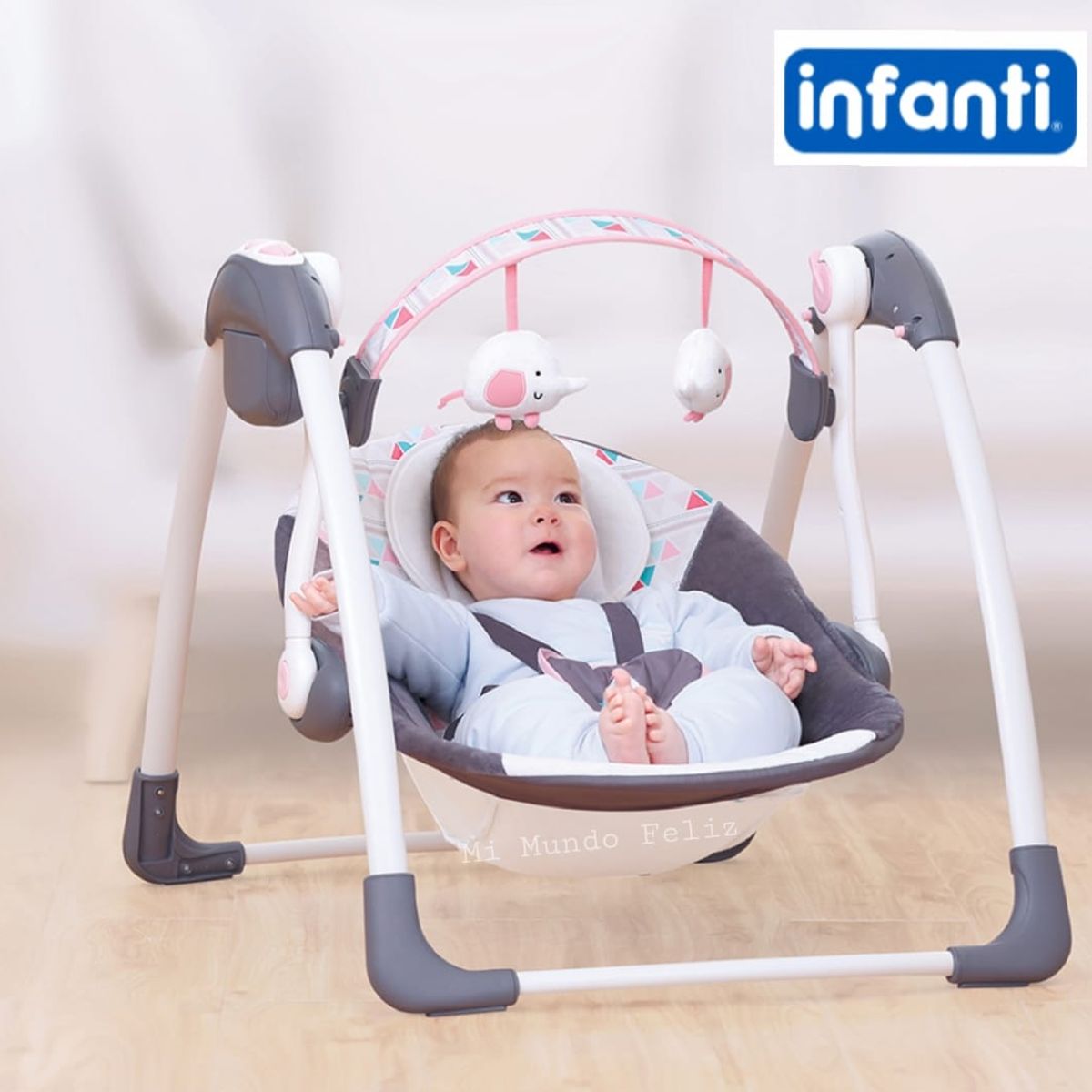 INFANTI - Silla Nido Swing para Bebe Musical Pink Infanti 2025