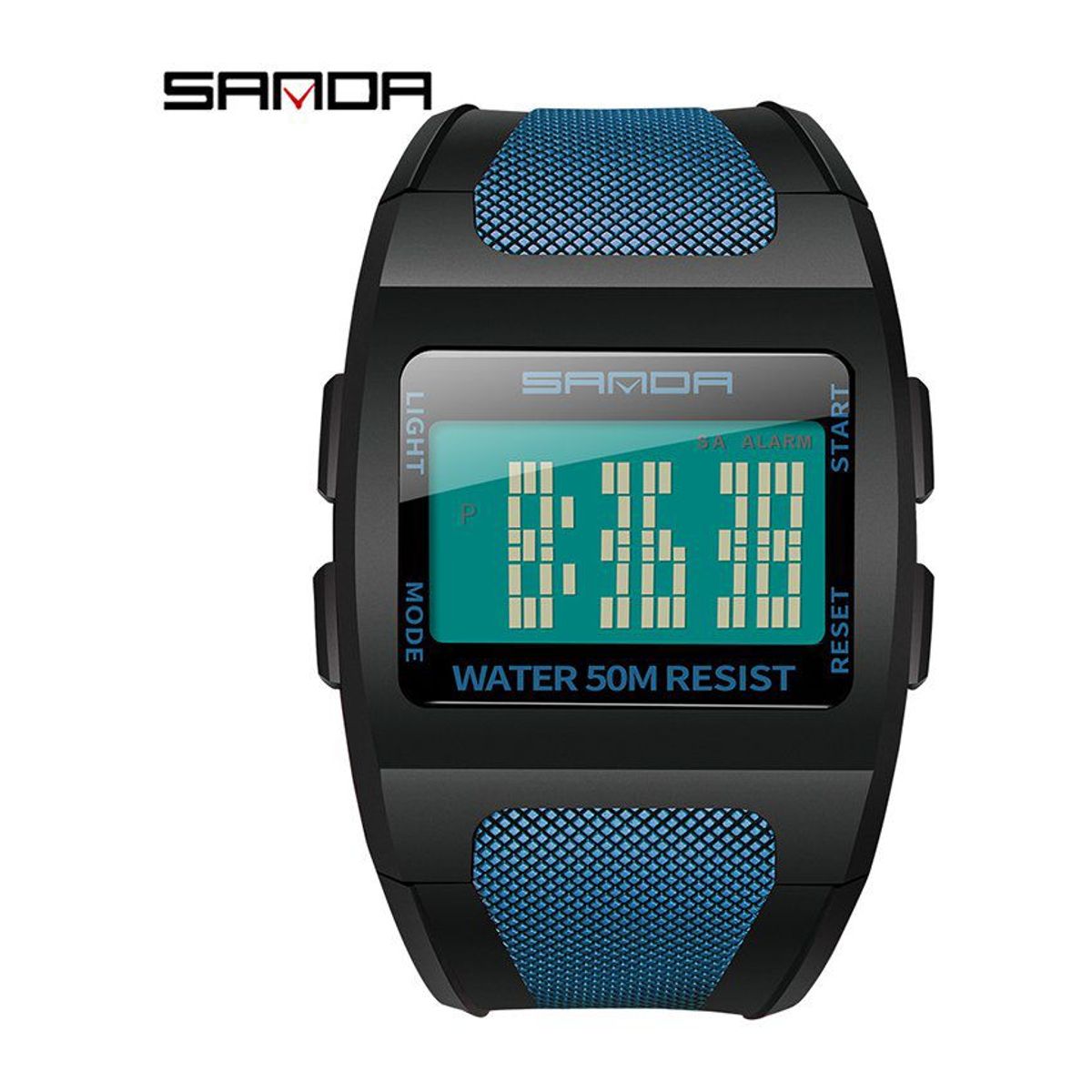 VATYERTY - Sanda 222 reloj digital cuadrado impermeable deportivo hombre azul