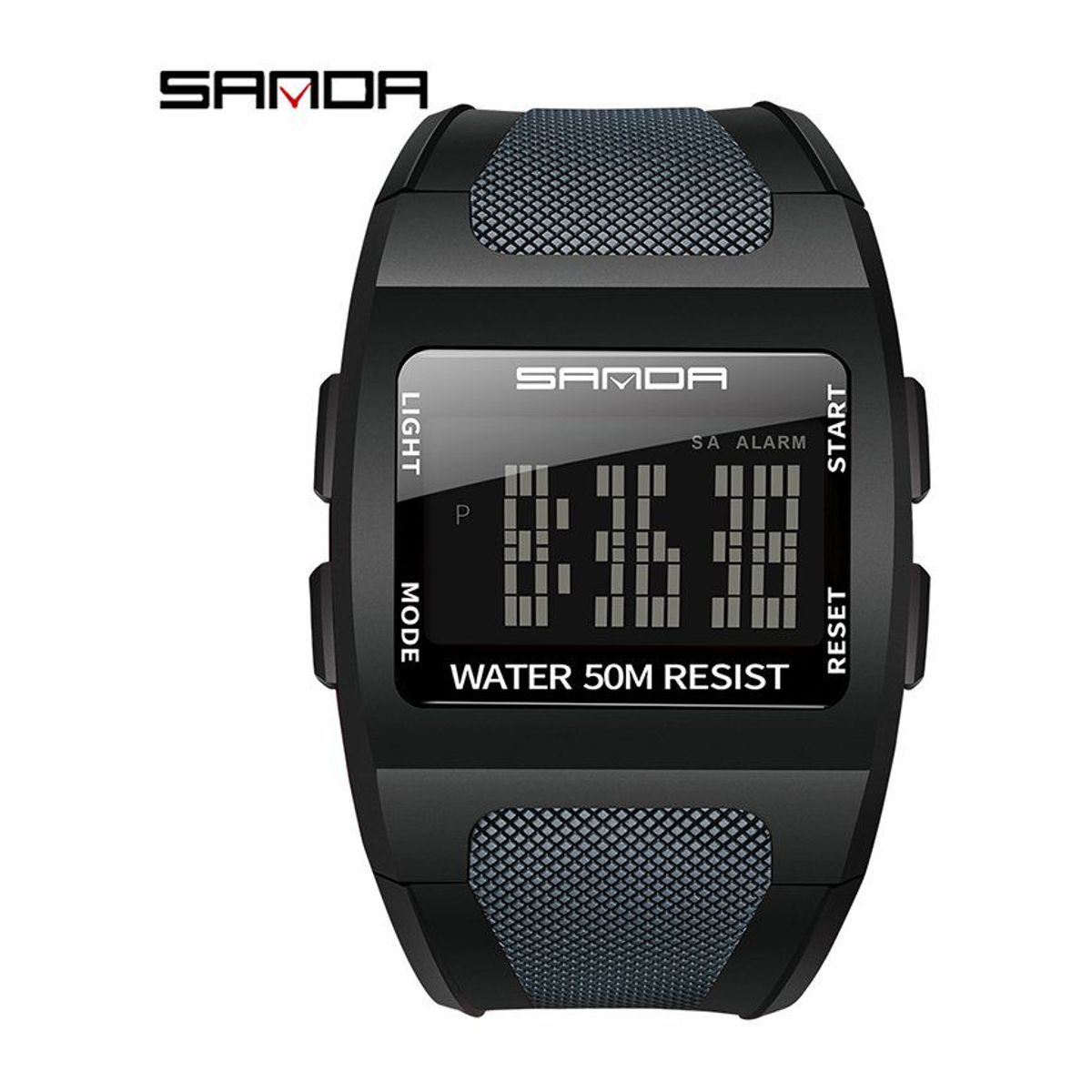 VATYERTY - Sanda 222 reloj digital cuadrado impermeable deportivo hombre negro