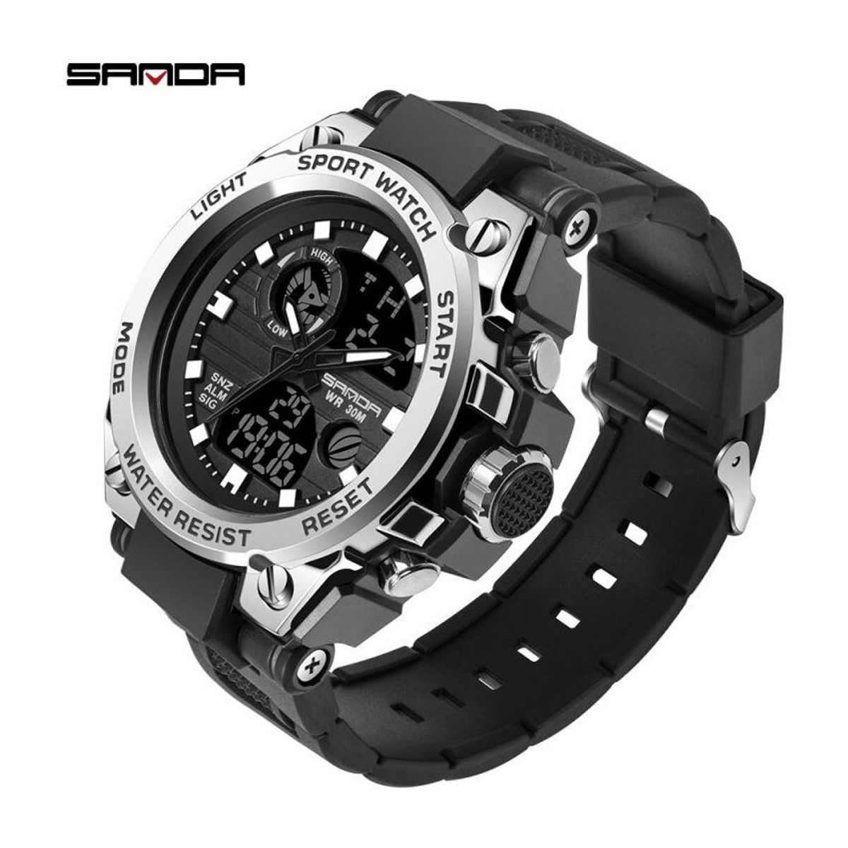 VATYERTY - Reloj deportivo hombre sanda tipo g shock resistente metal