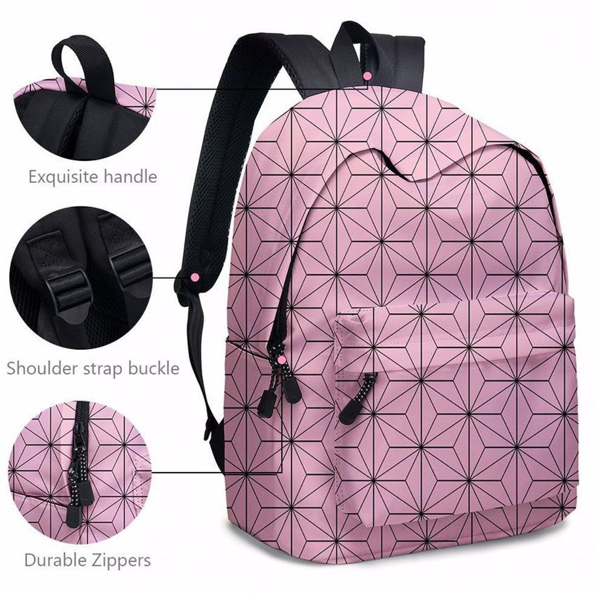 BLWOENS - Mochila de anime para estudiantes-kimetsu no yaiba kamado nezuko