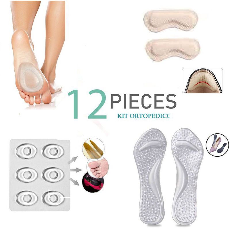 GENERICO - Kit protectores 12 pzas para pies gel silicona