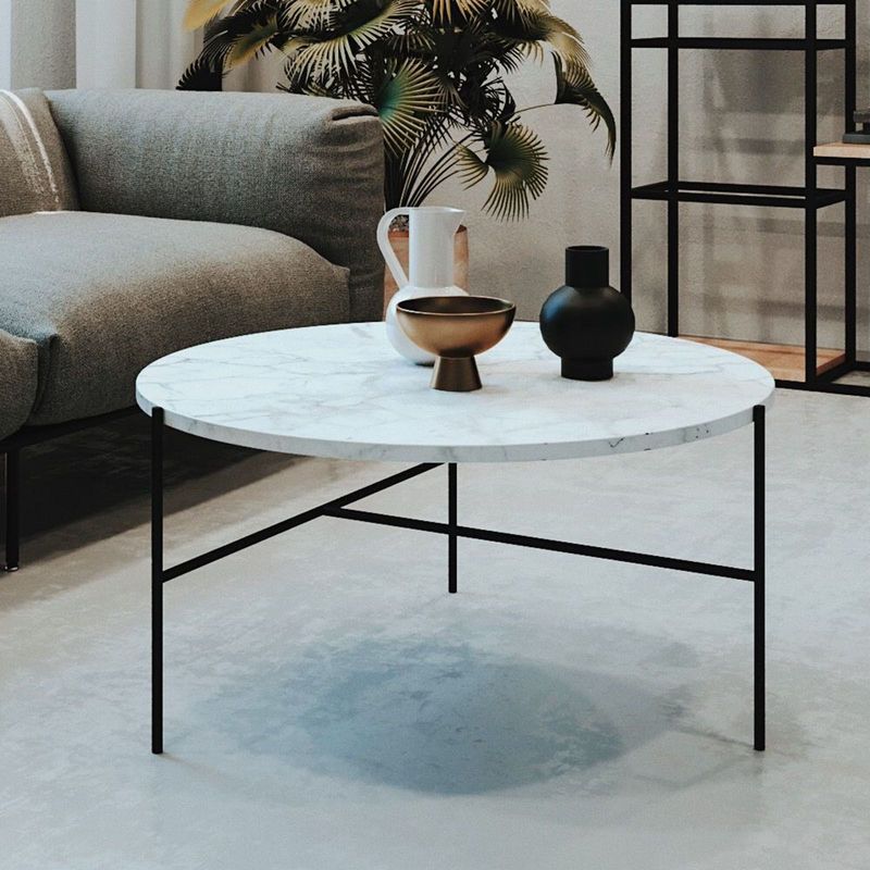 DECOR MESAS - Mesa de Centro Slim Circular - Mármol