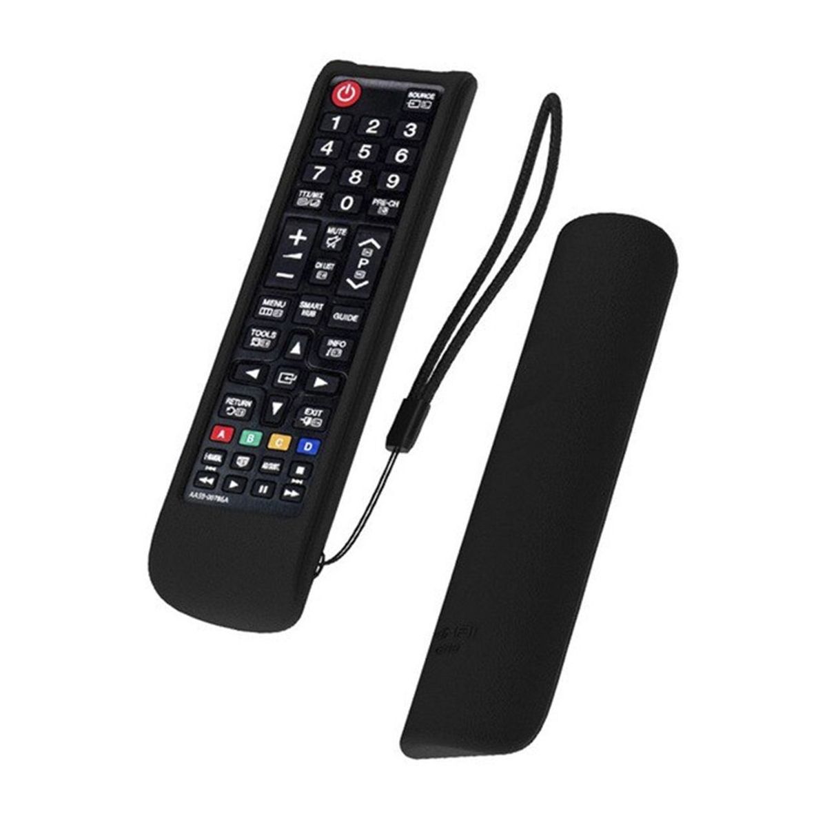 SIKAI - Funda  De Silicona Sikai Para control Samsung Smart-Negro