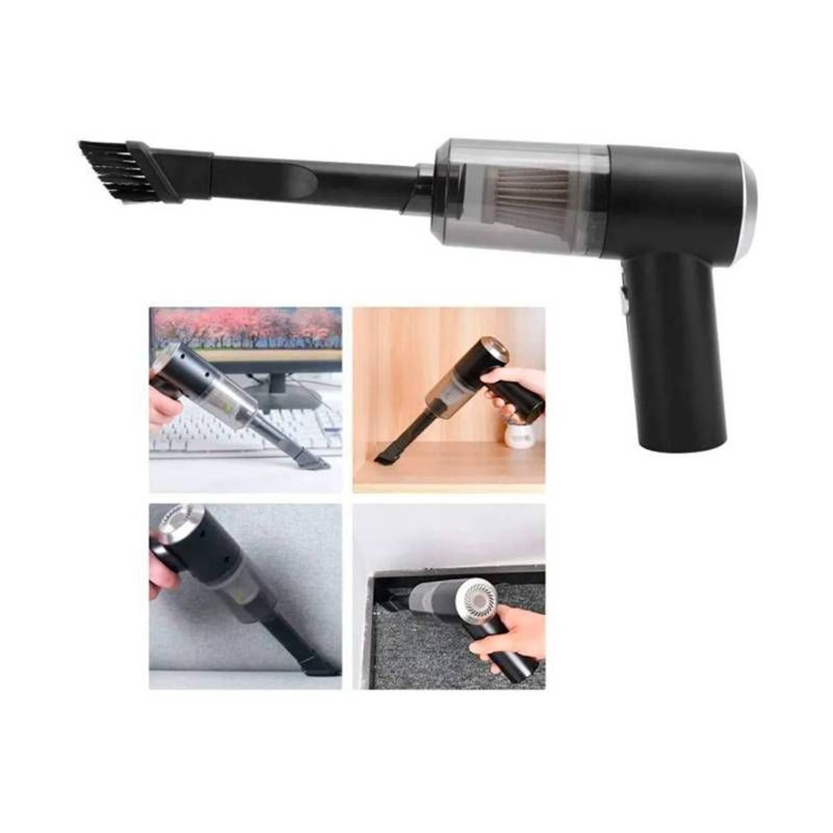 GENERICO - Mini Aspiradora Portátil para Casa y Auto Recargable