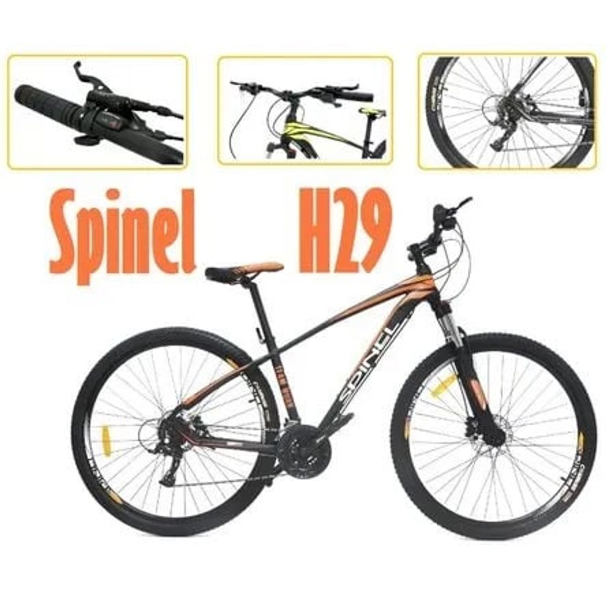 EVEZO - Bicicleta Spinel Montañera 29H ARO 29 NARANJA – EV29HNR