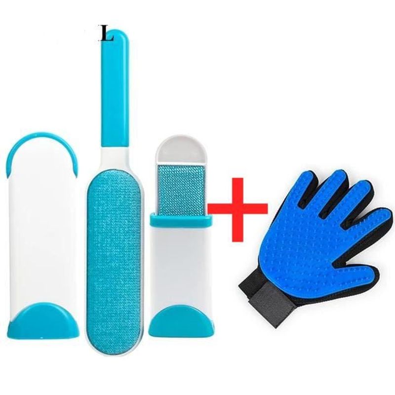 OEM - Pack Cepillo Guante DUO Saca Pelos Pelusa Mascota Perro Gato
