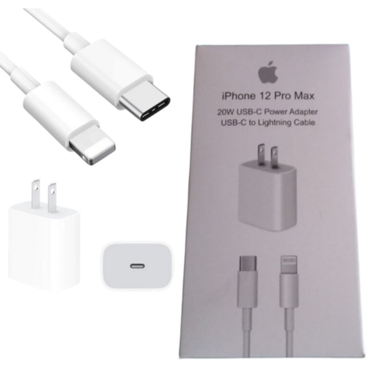 GENERICO - Cargador para iPhone 12 Pro/ Max Tipo C 20w (genérico) - Blanco