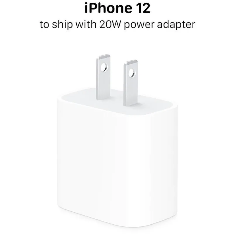 APPLE - Cargador para iPhone 12 Pro Cubo Usb-C 20w Carga Rápida - Blanco
