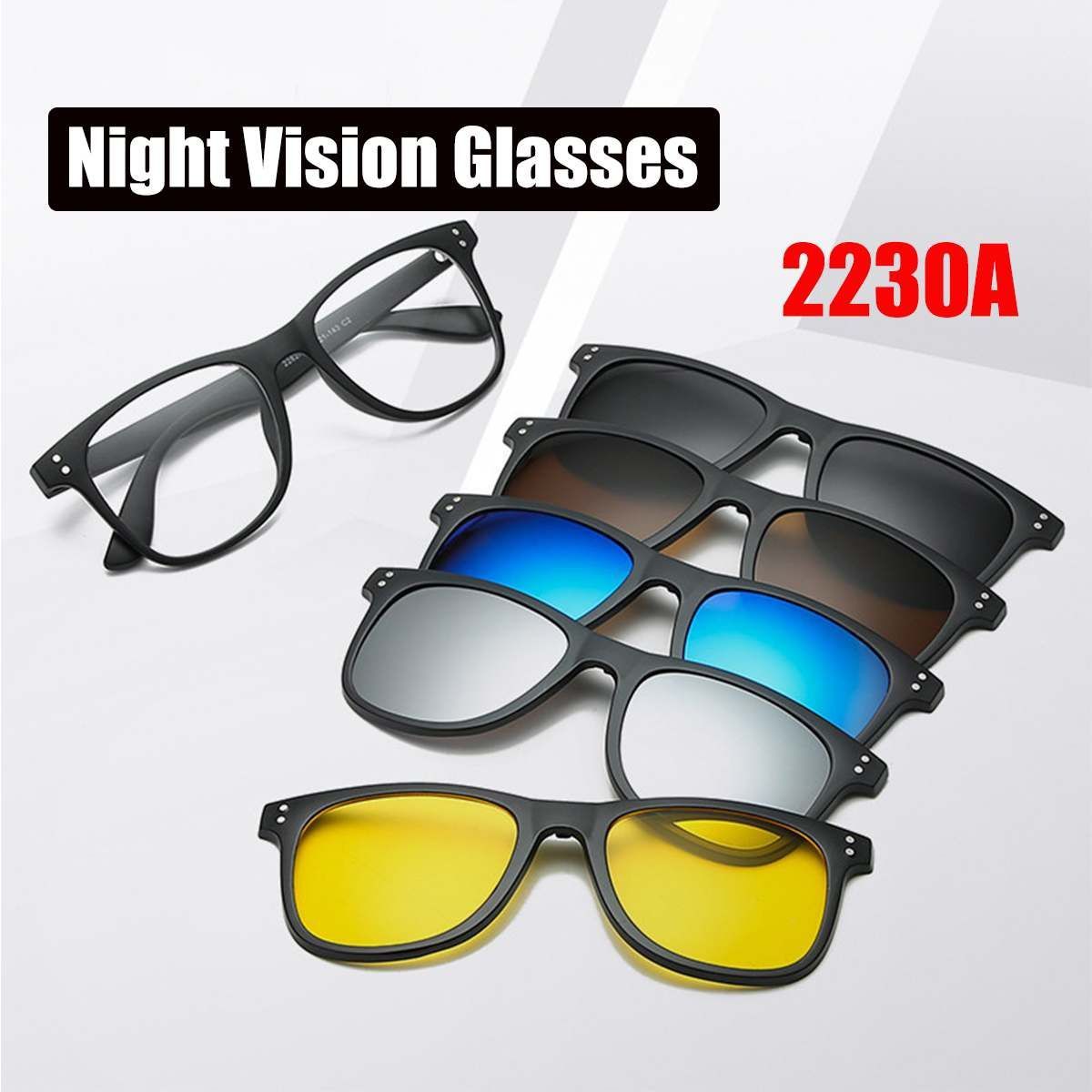 GENERICO - LENTES DE SOL 6 EN 1 OVALADO. MODELO 2230