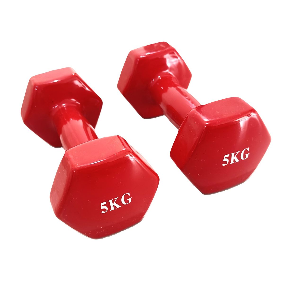 GENERICO - Par de Pesas mancuernas de vinil 5KG