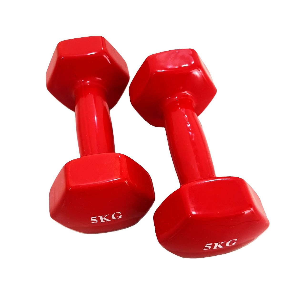 GENERICO - Par de Pesas mancuernas de vinil 5KG
