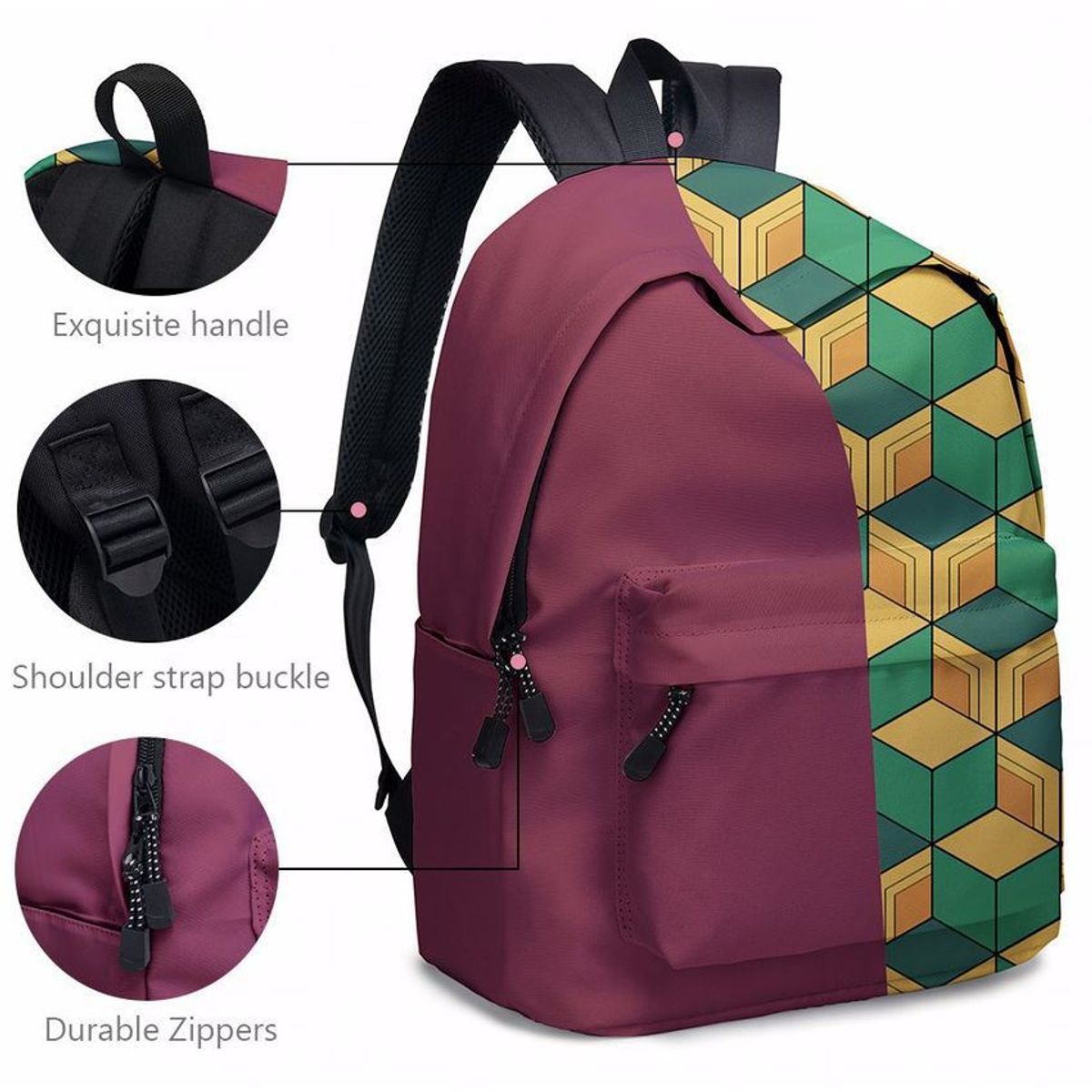 BLWOENS - Mochila de anime para estudiantes-kimetsu no yaiba tomioka giyuu