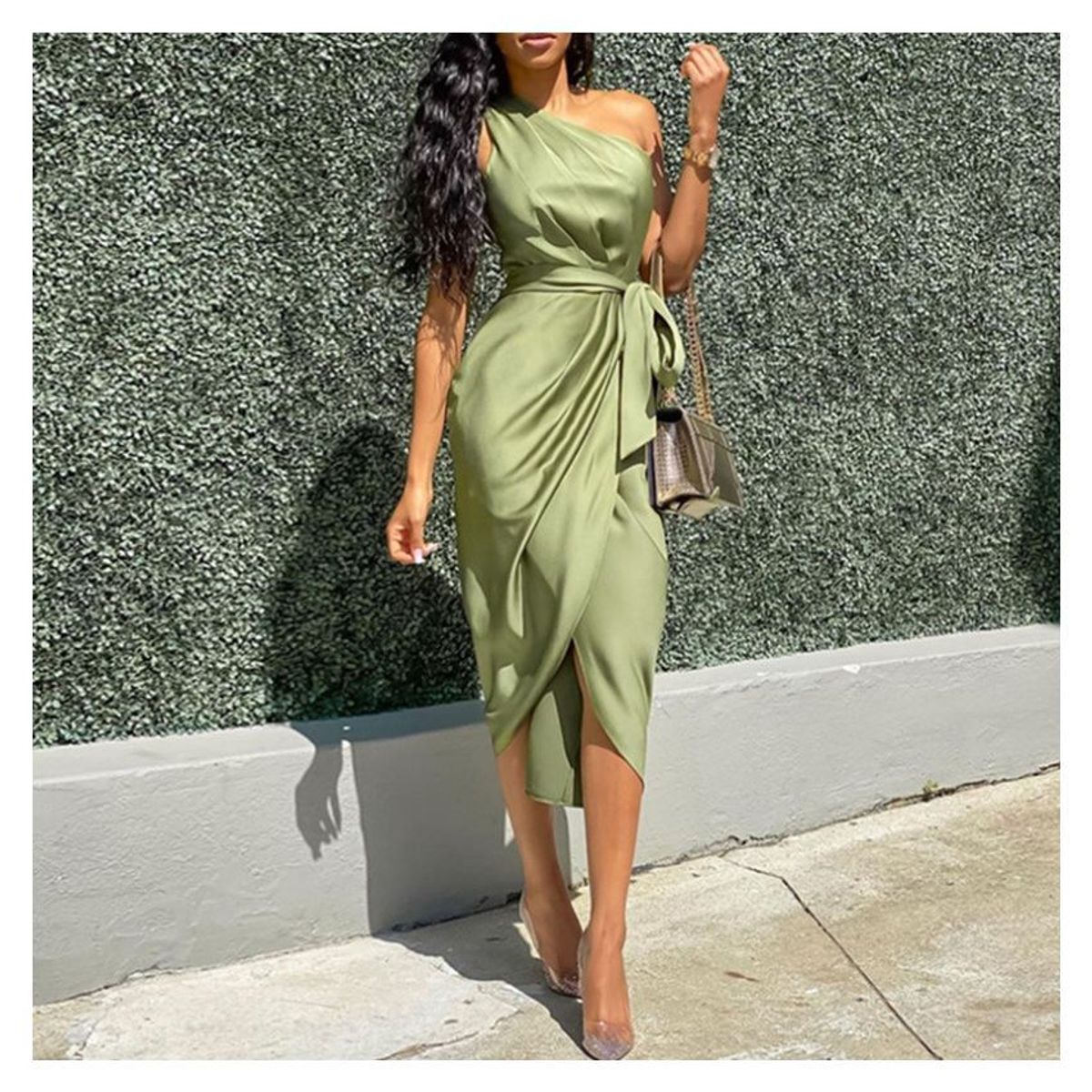 BLWOENS - Vestido Largo   Un Hombro