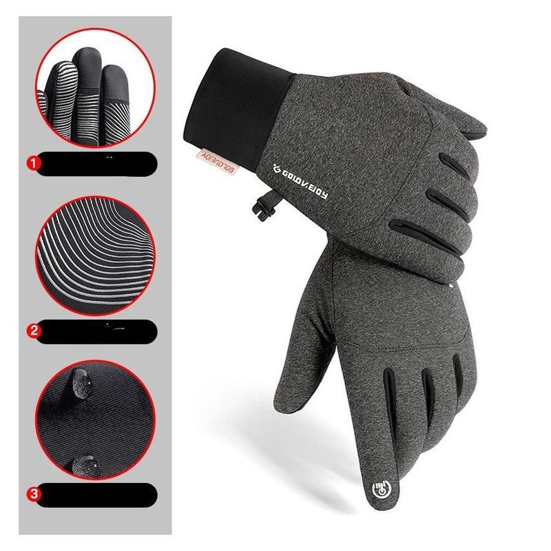 GENERICO - Guantes de invierno a prueba de viento cálido impermeable pantalla táctil
