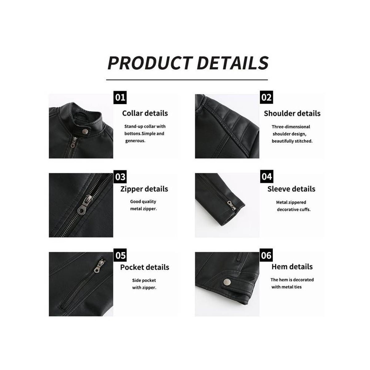 GENERICO - Chaqueta de PU para mujer