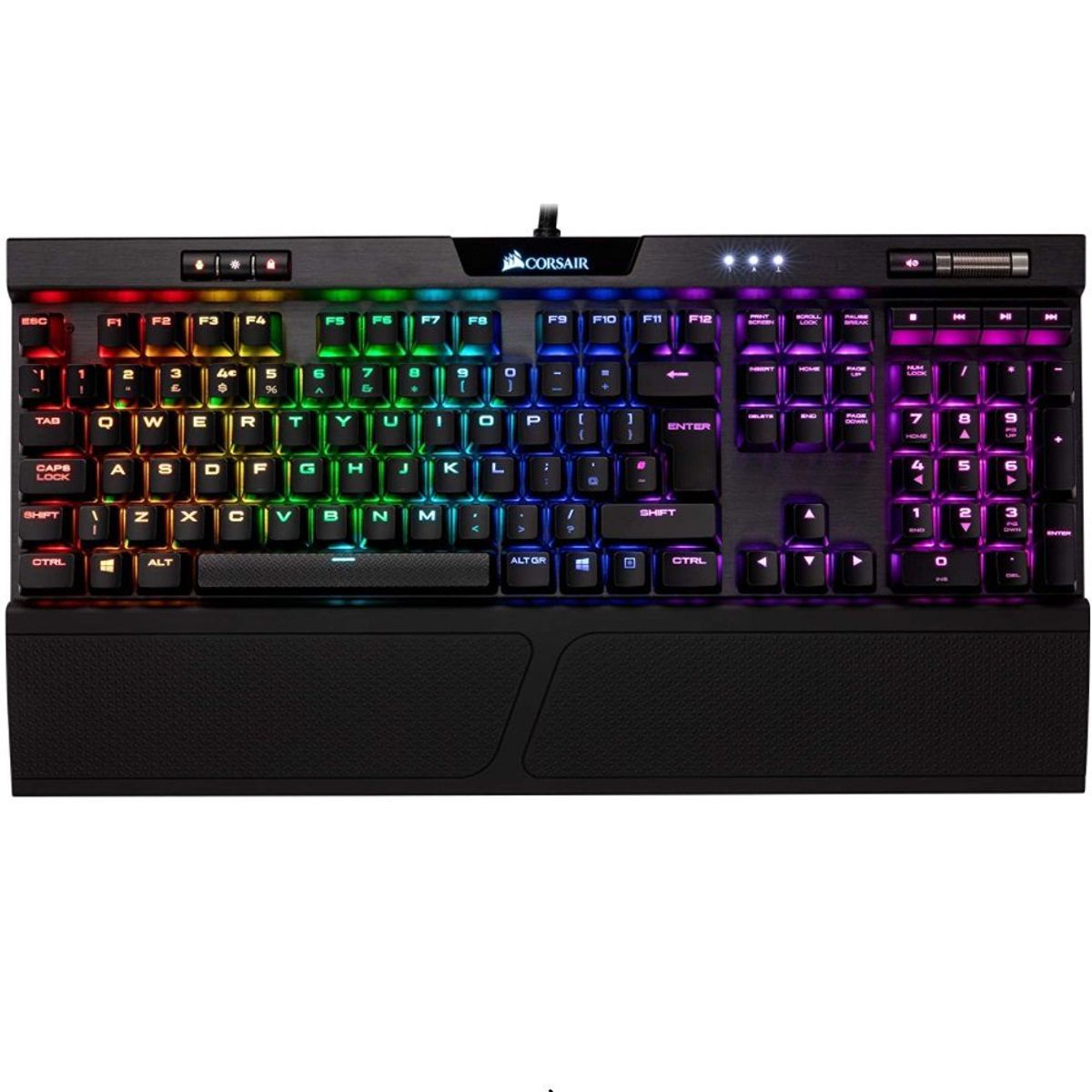 CORSAIR - Teclado Corsair K70 RGB mecánico Multimedia USB retroiluminado