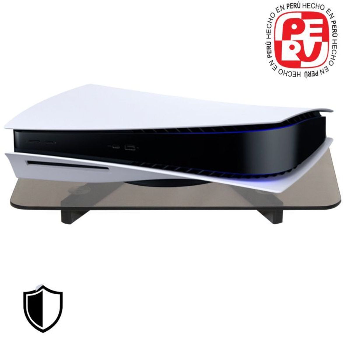 IMSARACKS - Repisa de Vidrio con Soporte Ideal para Blu-ray Consolas Deco y Más