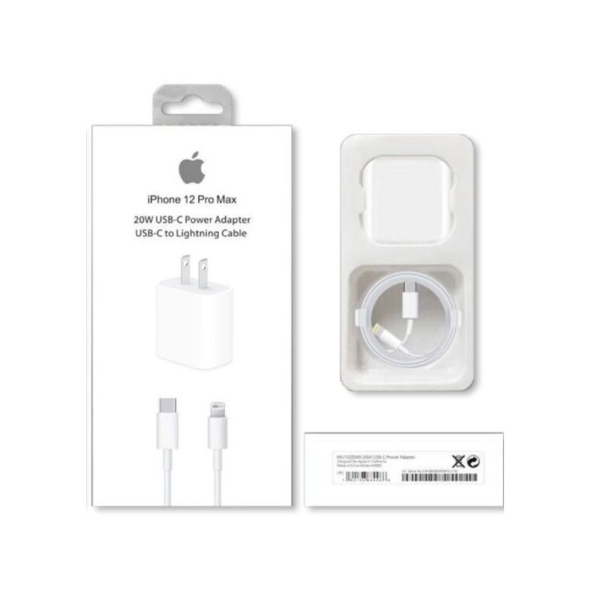 GENERICO - Cargador Rápida 20w Cable 1m Tipo-C para iPhone Calidad A1