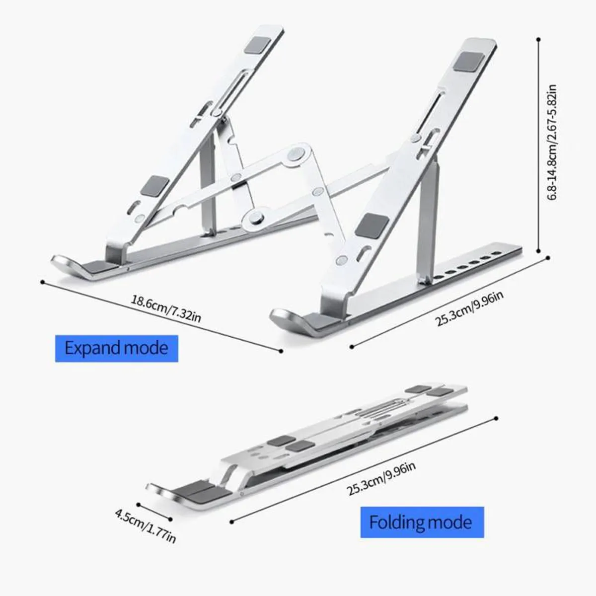 GENERICO - Base Soporte Laptop Notebook Aluminio Mac Macbook Regulable