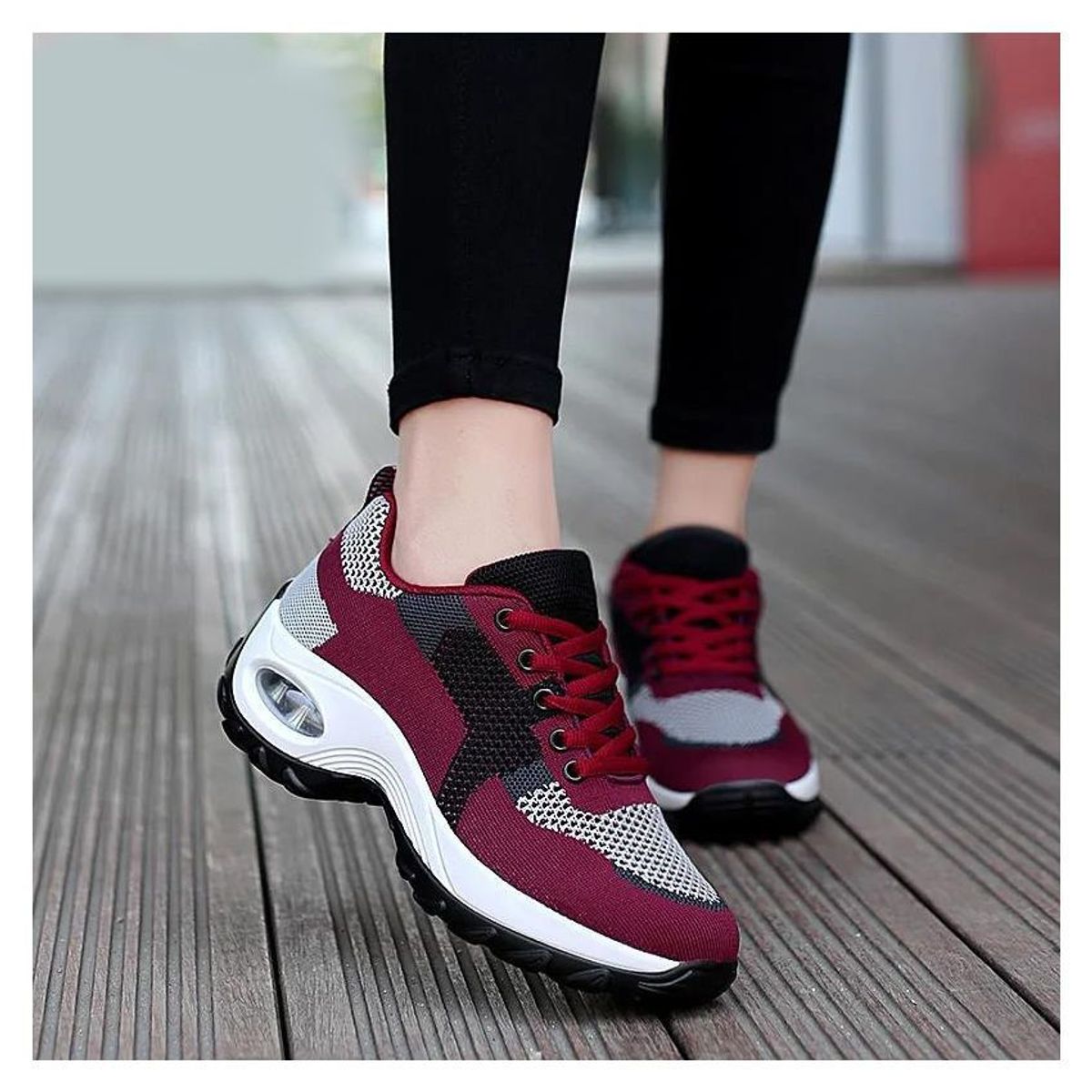 BLWOENS - Zapatillas para caminar mujer - rojo_.