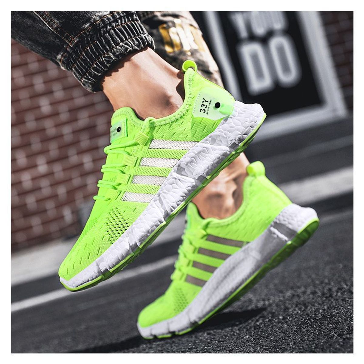 BLWOENS - Zapatos hombre casuales zapatillas -verde_.