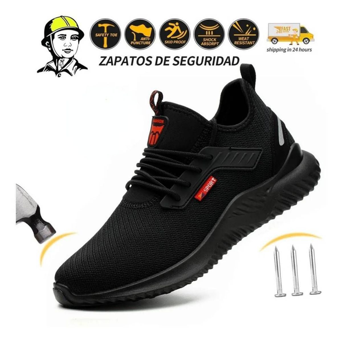 BLWOENS - Zapatos De Seguridad Blwoens  Negros Antipinchazos