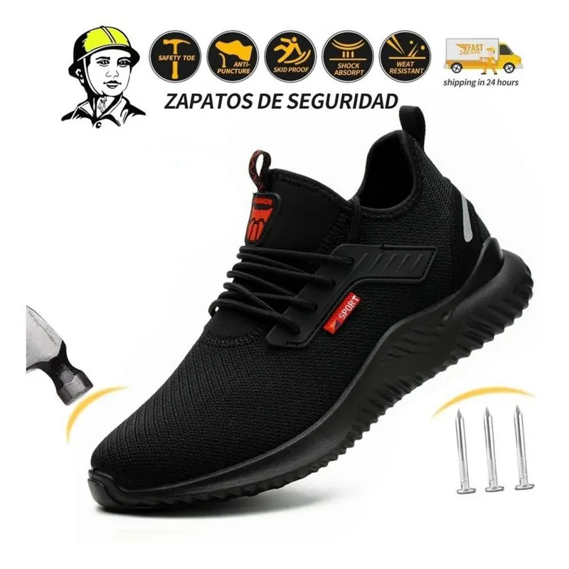 BLWOENS - Zapatos De Seguridad Blwoens  Negros Antipinchazos