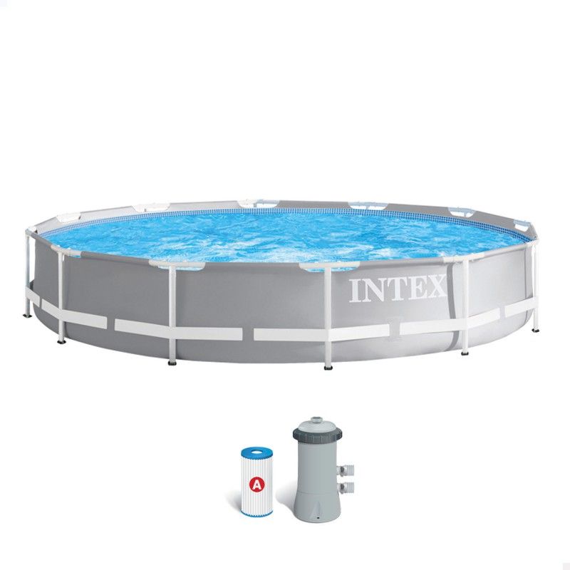 INTEX - Piscina Armable con Filtro 366X76cm INTEX
